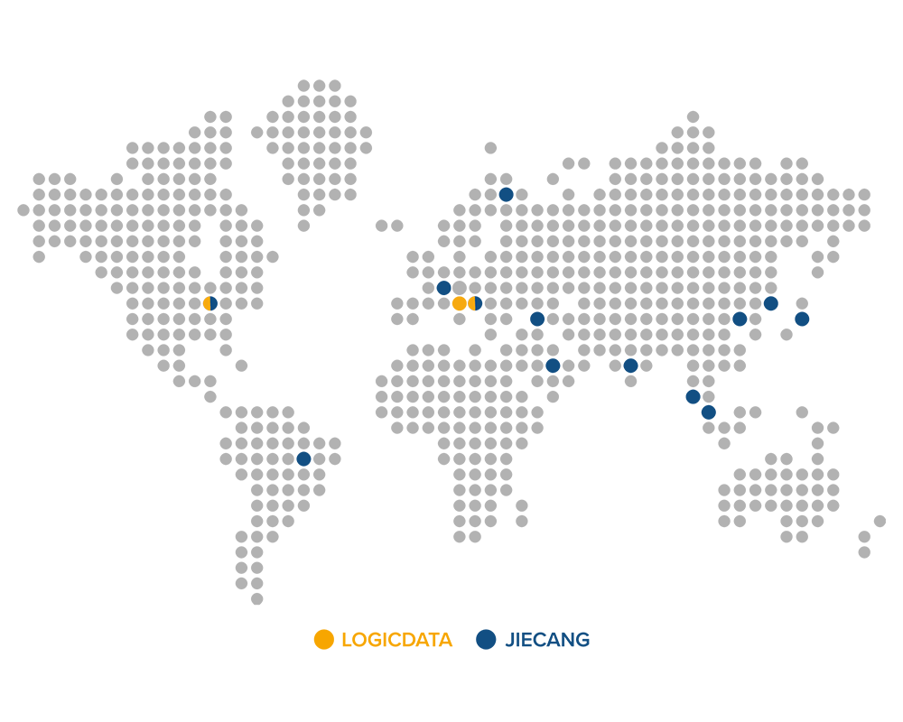 Map of the Locations from LOGICDATA and JIECANG